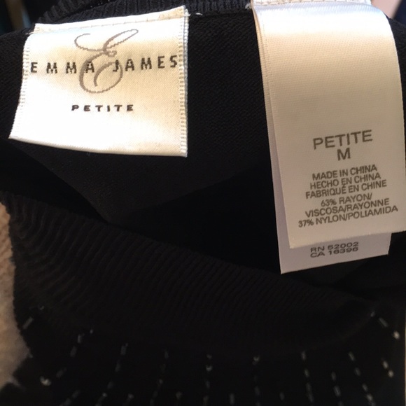 Black Emma James sleeveless turtleneck with beaded neckline, MP - Picture 4 of 5